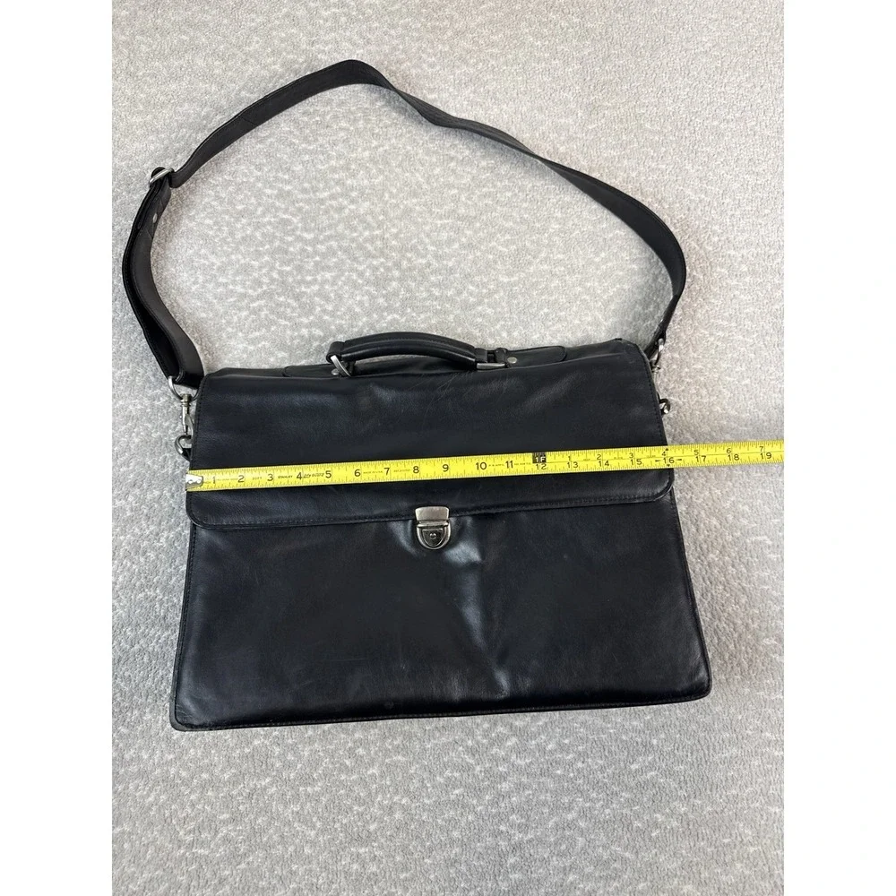 Wilsons Leather‎ New York Buckle Portfolio Briefcase Black